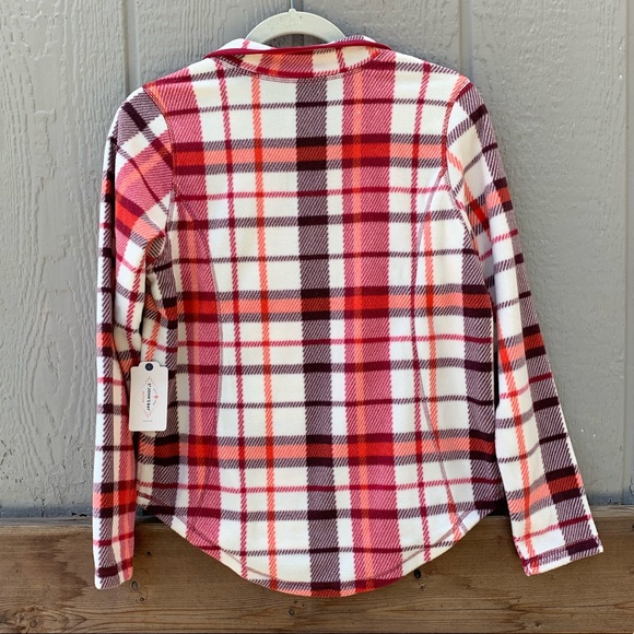 St. John’s Bay soft half zip plaid fleece pullover - Picture 9 of 9